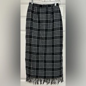 Studio C 𝅺vintage buffalo‎ check black and white skirt size 6